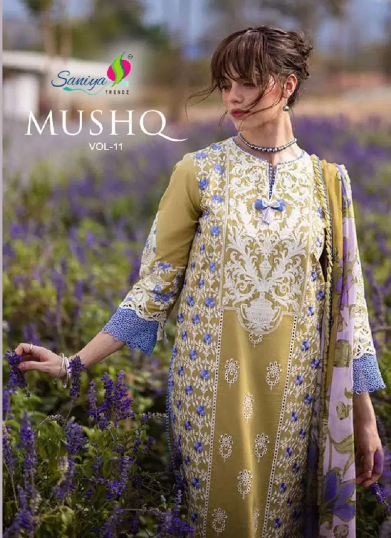 Mushq Vol 11 By Saniya Chikankari Cotton Pakistani Suits Wholesale Clothing Suppliers In India
 Catalog